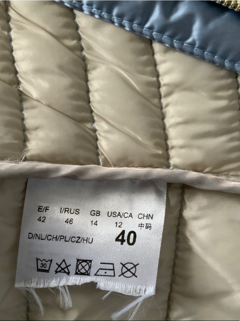 Betty Barclay Women's Light Blue Quilted Packable Vest with Ring-Zip 40 - Picture 4 of 7